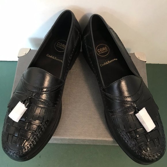 Croft & Barrow Edge Black Leather Tassels Loafers main image 7